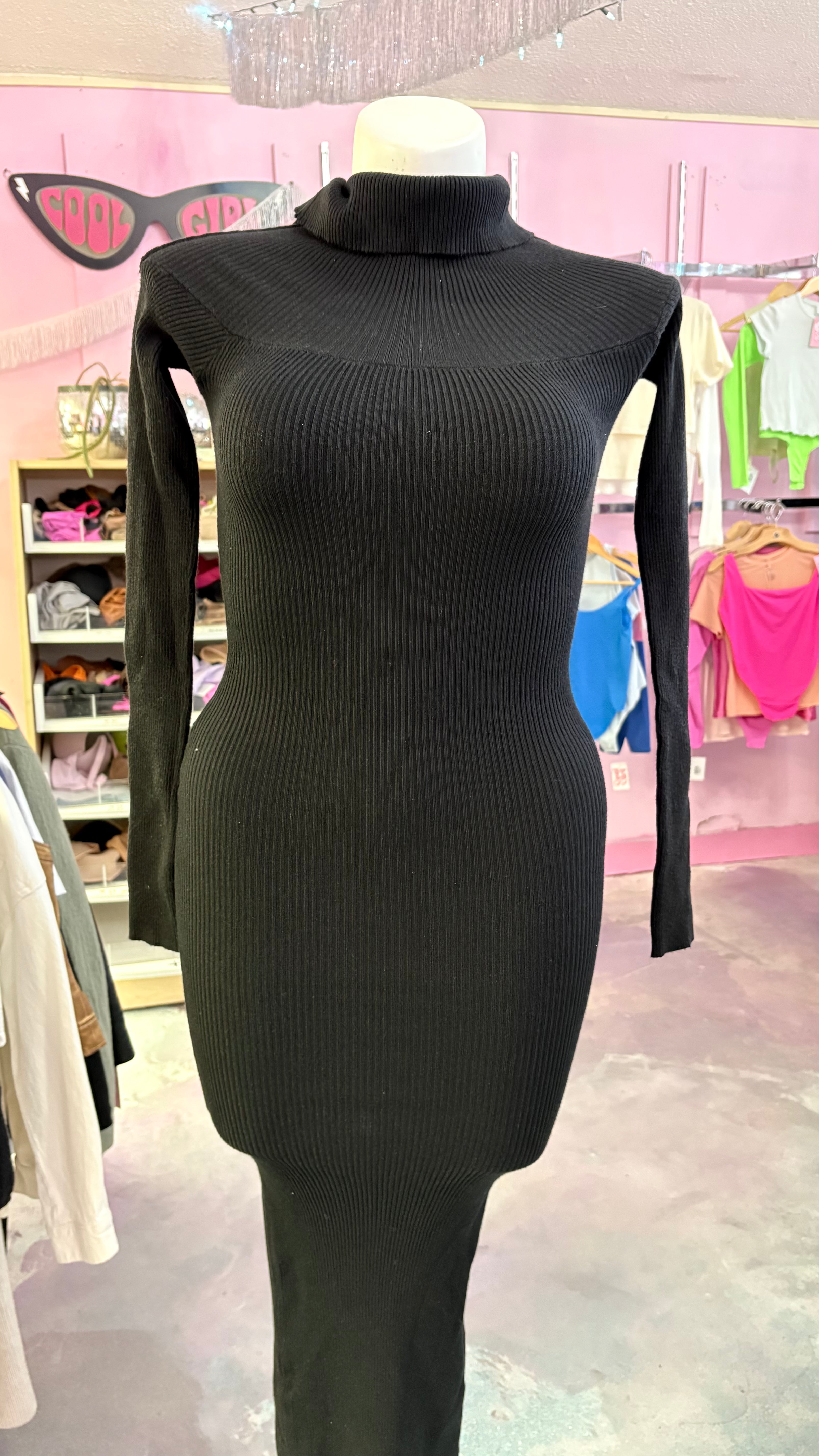 Princess Polly ribbed turtleneck dress 0