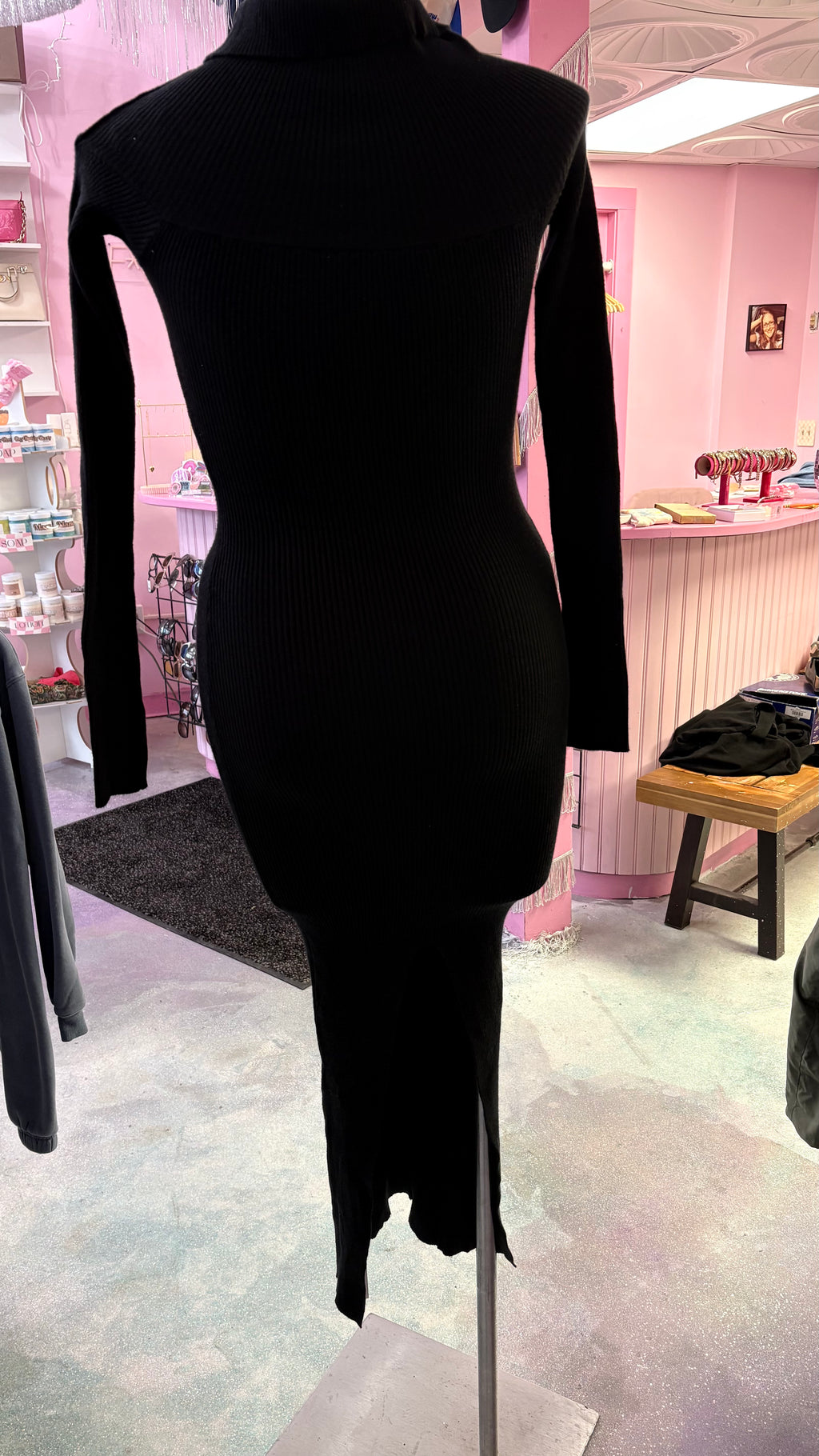 Princess Polly ribbed turtleneck dress 0