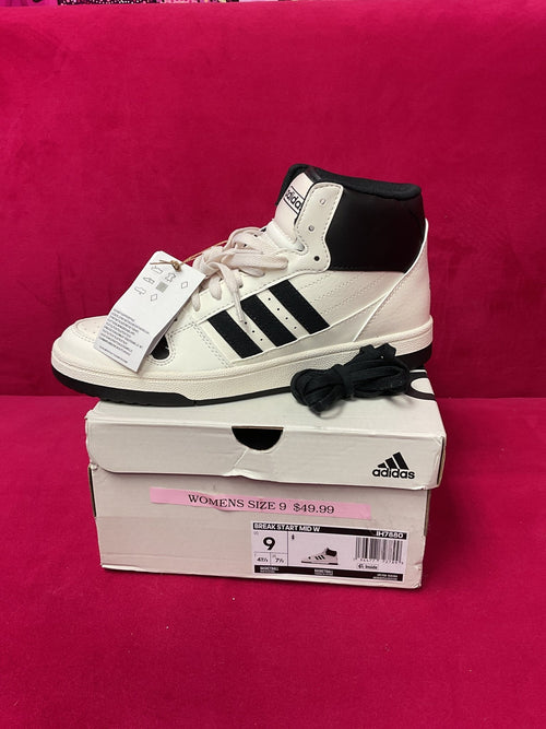 Adidas Break Start Mid Basketball Shoes Red Black White Men\'s Size 7 / Women\'s 8 Adidas Break Start Mid Basketball Shoes Red Black White  main image 3